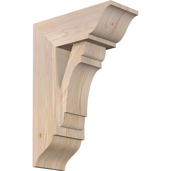 Ekena Millwork Olympic Traditional Smooth Bracket w/ Offset Brace, Douglas Fir, 7 1/2"W x 18"D x 26"H BKT0806X18X26OLY01SDF - main